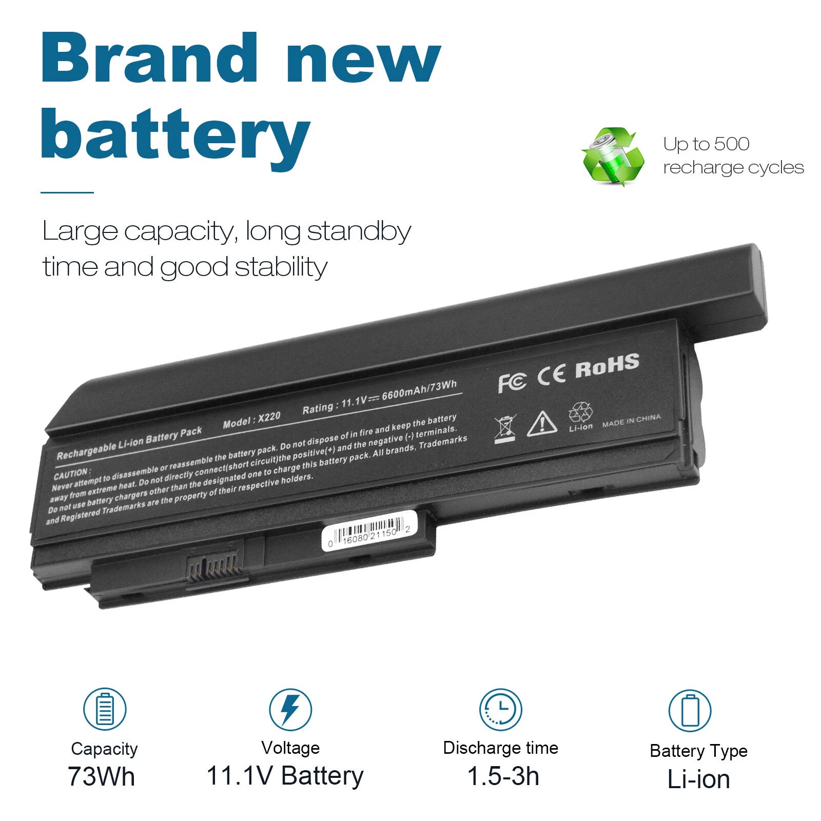 ?9Cell 6600mAh Battery For Lenovo ThinkPad X220 X220i X220s 0A36282 0A36283 73Wh