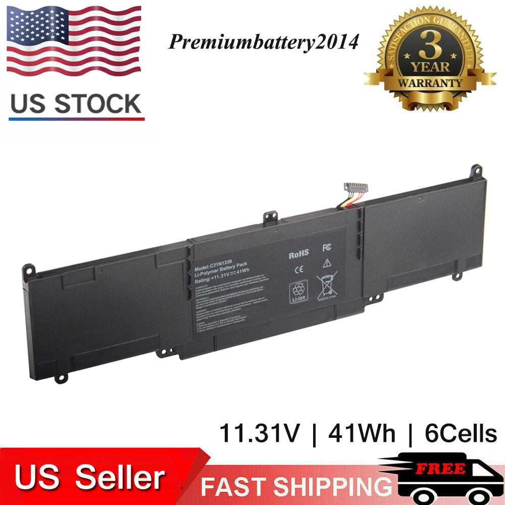 41Wh Battery For ASUS Q302L Q302LG Q302LA Q302LA-BBI5T14 Q302U Q302UA C31N1339