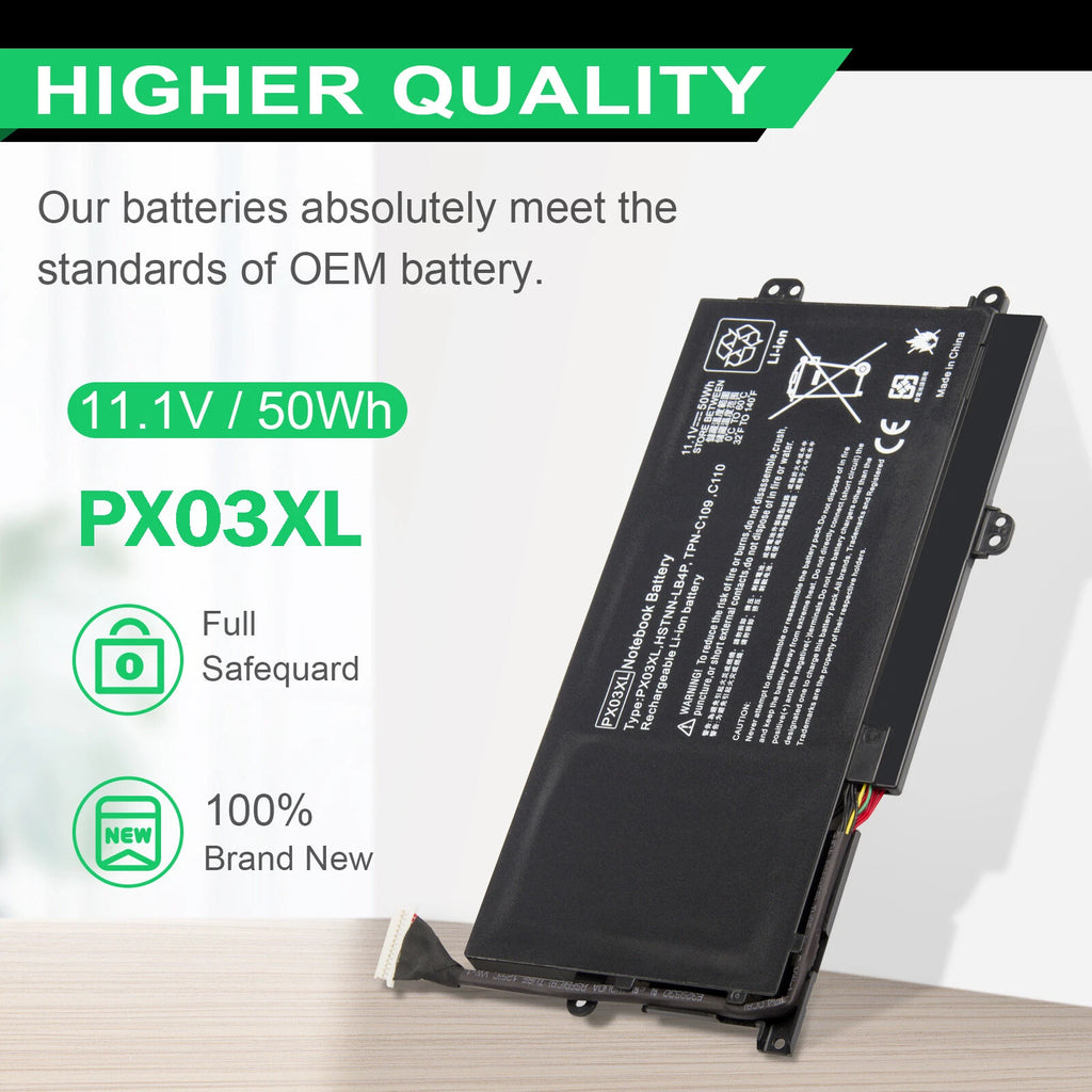 NEW Battery PX03XL For HP ENVY 14 Sleekbook TouchSmart M6-K025dx 715050-001 50Wh
