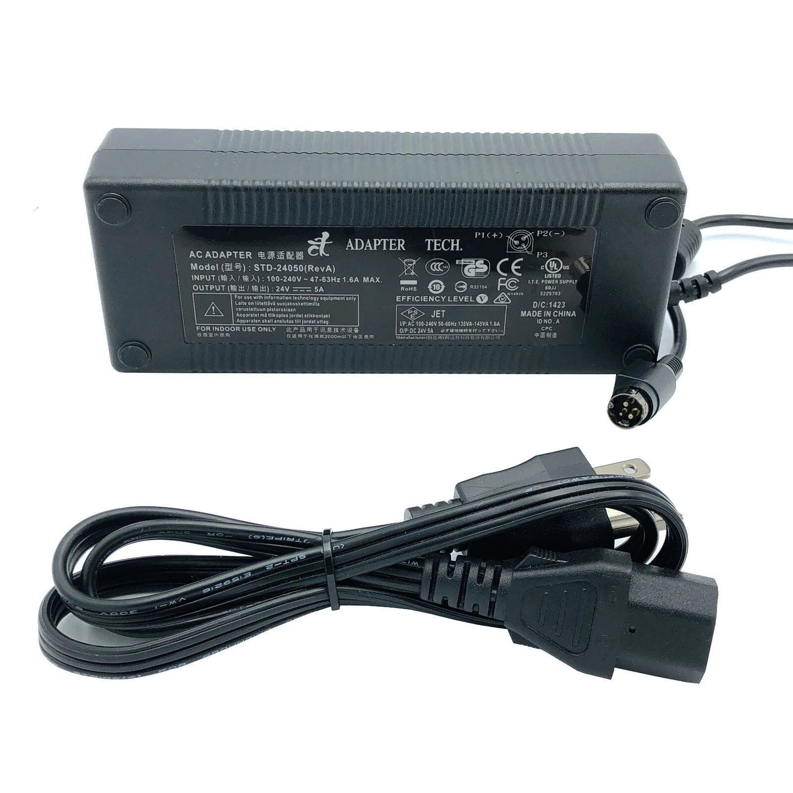 NEW Genuine AC Adapter Adapter Tech AC Adapter STD-24050 Power Supply 24V 5A