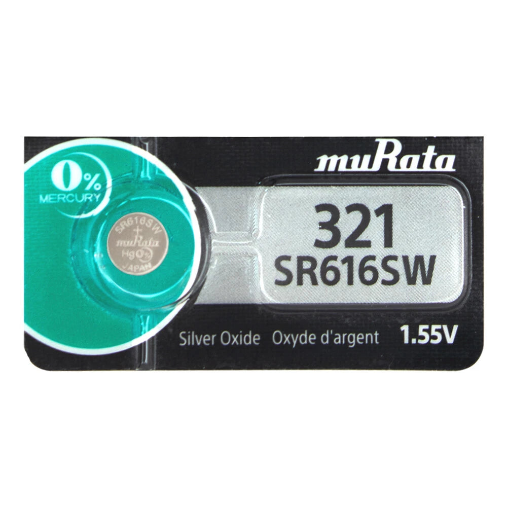 Murata 321 Mercury Free Silver Oxide Watch Battery 1 Pc - Replaces Sony