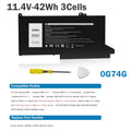 ??Battery 0G74G 2PFPW For Dell Latitude 5300 5310 7300 7400 P97G P96G P99G 8JYHH