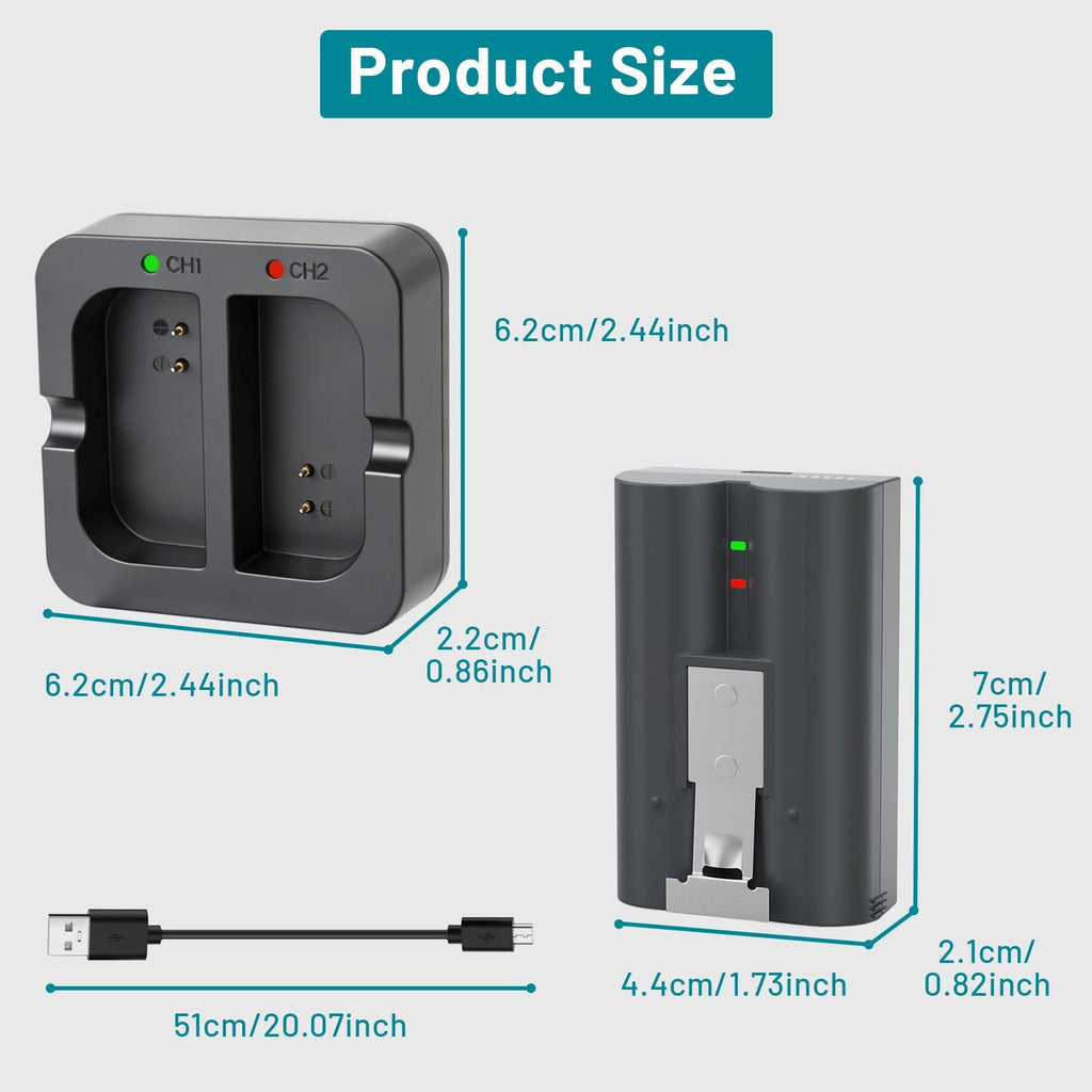 2 Pack 8000mAh Battery for Ring Video Doorbell 2 3 4 Spotlight Cam Quick Release