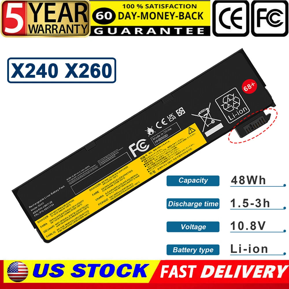48Wh New 68 Battery For Lenovo ThinkPad X240s X250 X260 X270 T440s T440 45N1125
