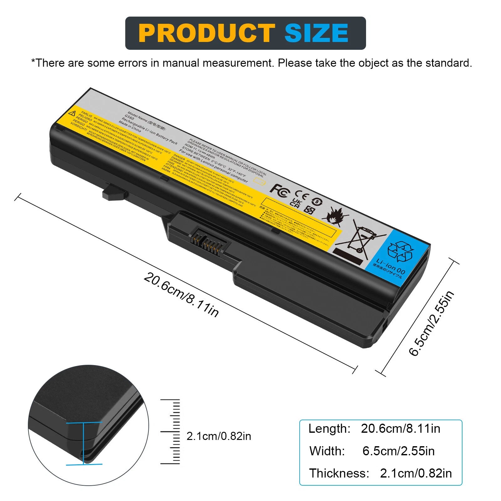 G460 Laptop Battery for Lenovo IdeaPad G560 Z460 Z560 Z565 L09S6Y02 L09M6Y02 US