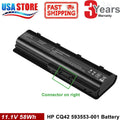 Notebook Spare Battery for HP/Compaq MU06 MU09 593553-001 593554-001 G62 CQ42