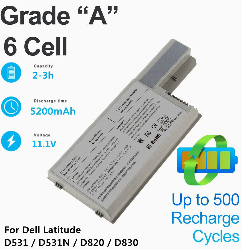 For Dell Latitude D531 D820 D830 Precision M65 M4300 Laptop Battery 56Wh