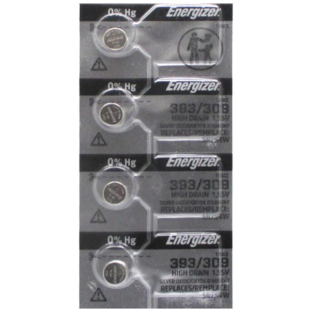 Energizer 393 Silver Oxide Watch Batteries 4 Pcs