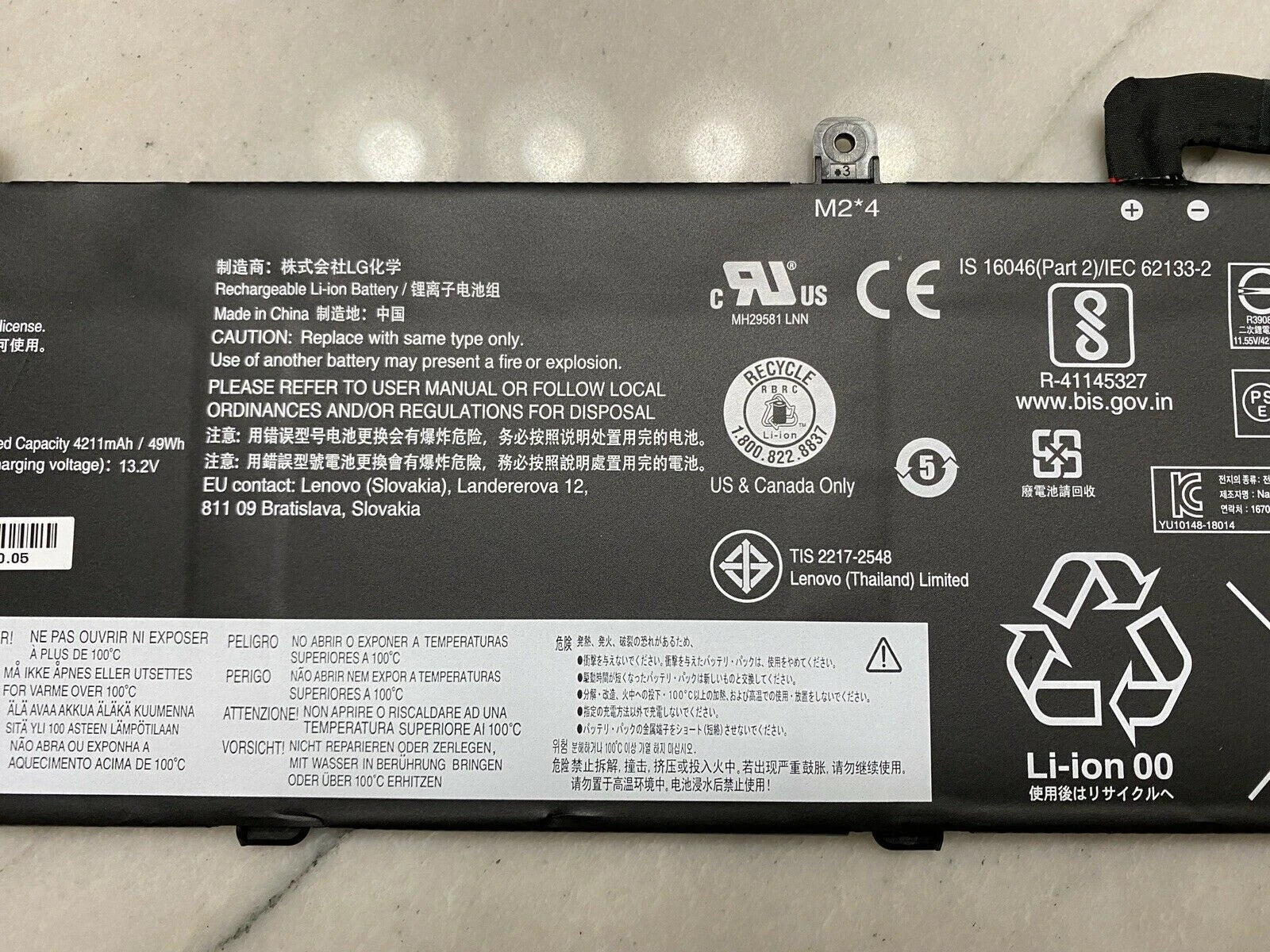 Genuine L18L3P73 Battery For Lenovo ThinkPad T490 T495 P43S T14 02DL007 SB10K976