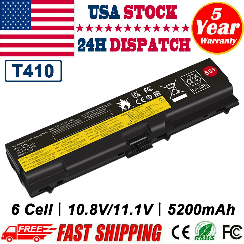 Battery for Lenovo ThinkPad L421 L510 L512 L520 SL410 SL510 T410i T420 T510 TOP