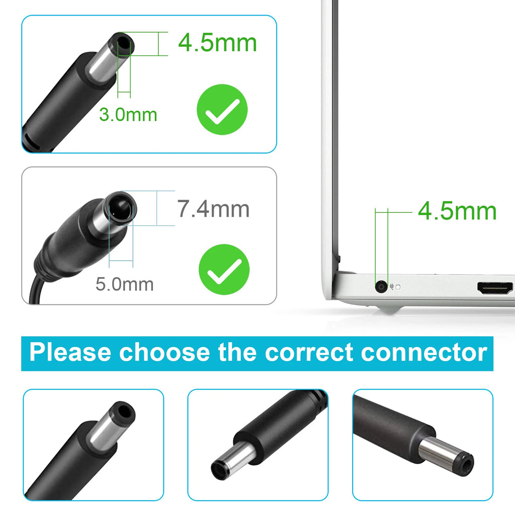 AC Power Adapter Charger For Dell Latitude Inspiron Series PA-12 7.4mm/4.5mm Cod