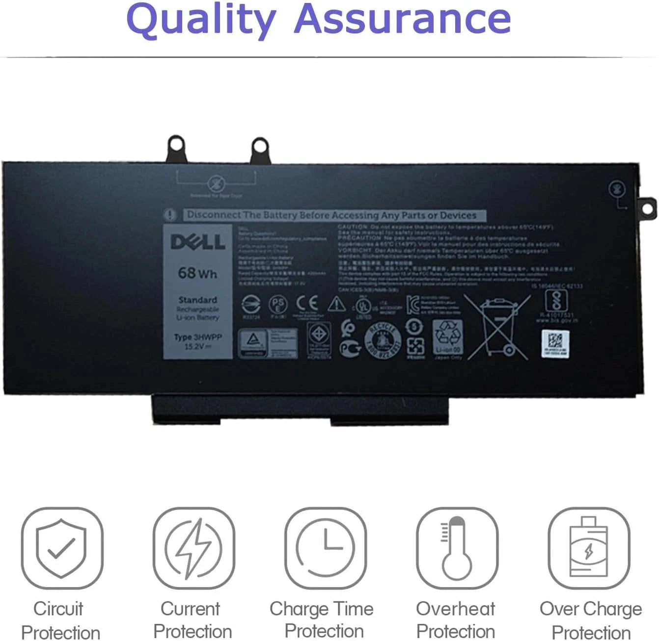 Genuine 3HWPP Battery for Dell Latitude 5511/5411/5501/5401 Precision 3551 NEW