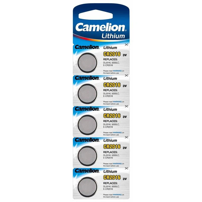 5 x Camelion CR 2016 ECR2016 CR2016 DL 2016 3V Lithium Battery