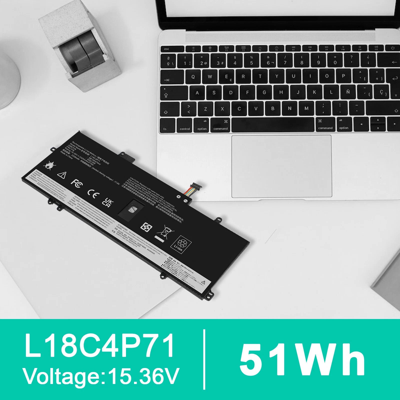 ?L18C4P71 L18L4P71 L18M4P72 Battery For Lenovo ThinkPad X1 Carbon 7th Gen 51Wh