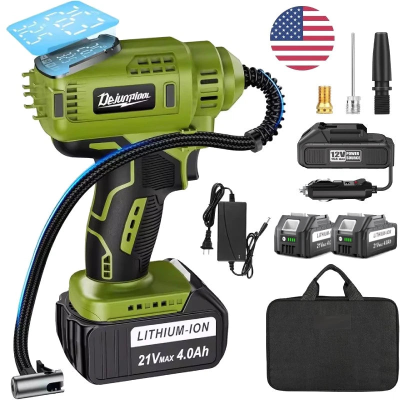 Car Tyre Inflator Cordless Digital Battery Rechargeable Tire Air Compressor Pump