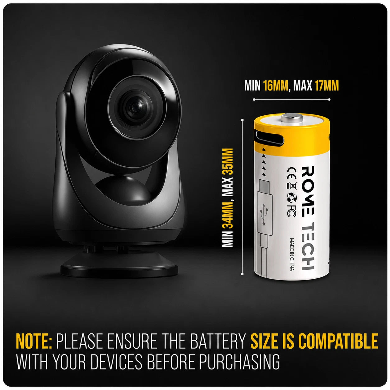CR123A Rechargeable Batteries 3.7V 700 mAh with USB-C Charging Cable - 4 Pack