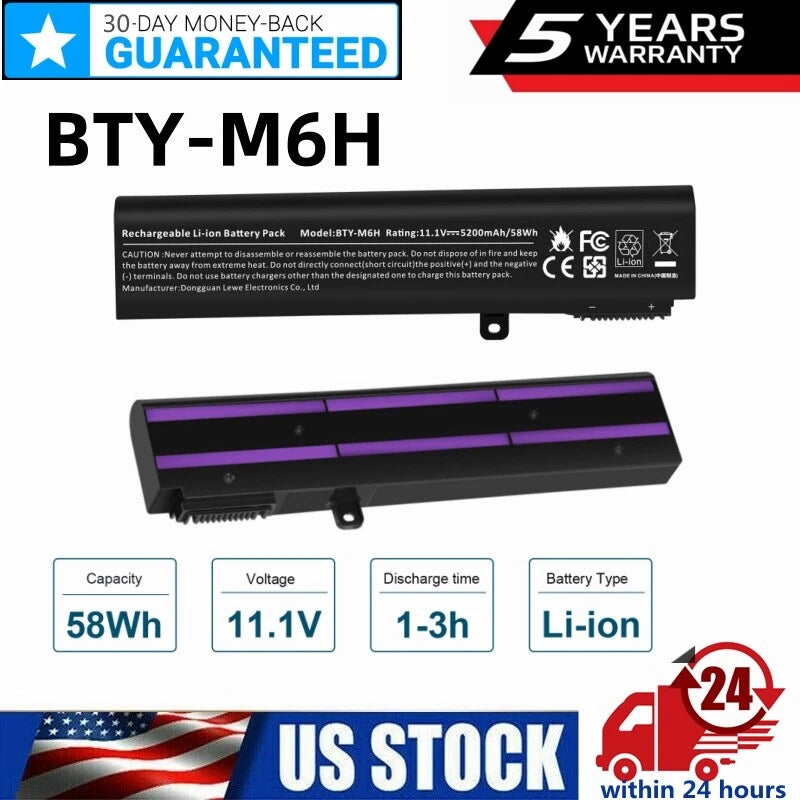 BTY-M6H Battery For MSI GE62 GE62VR GE63 GE72 GP62 GP72 GL62 GL72 GP63 GE75 PE70