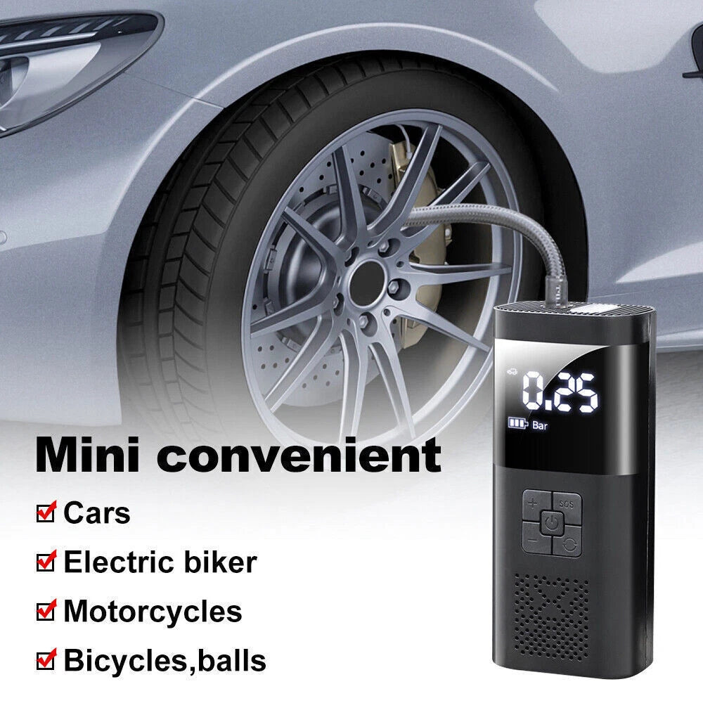 8000mAh Digital Tire Inflator Car Air Pump Compressor Electric Portable Auto 12V