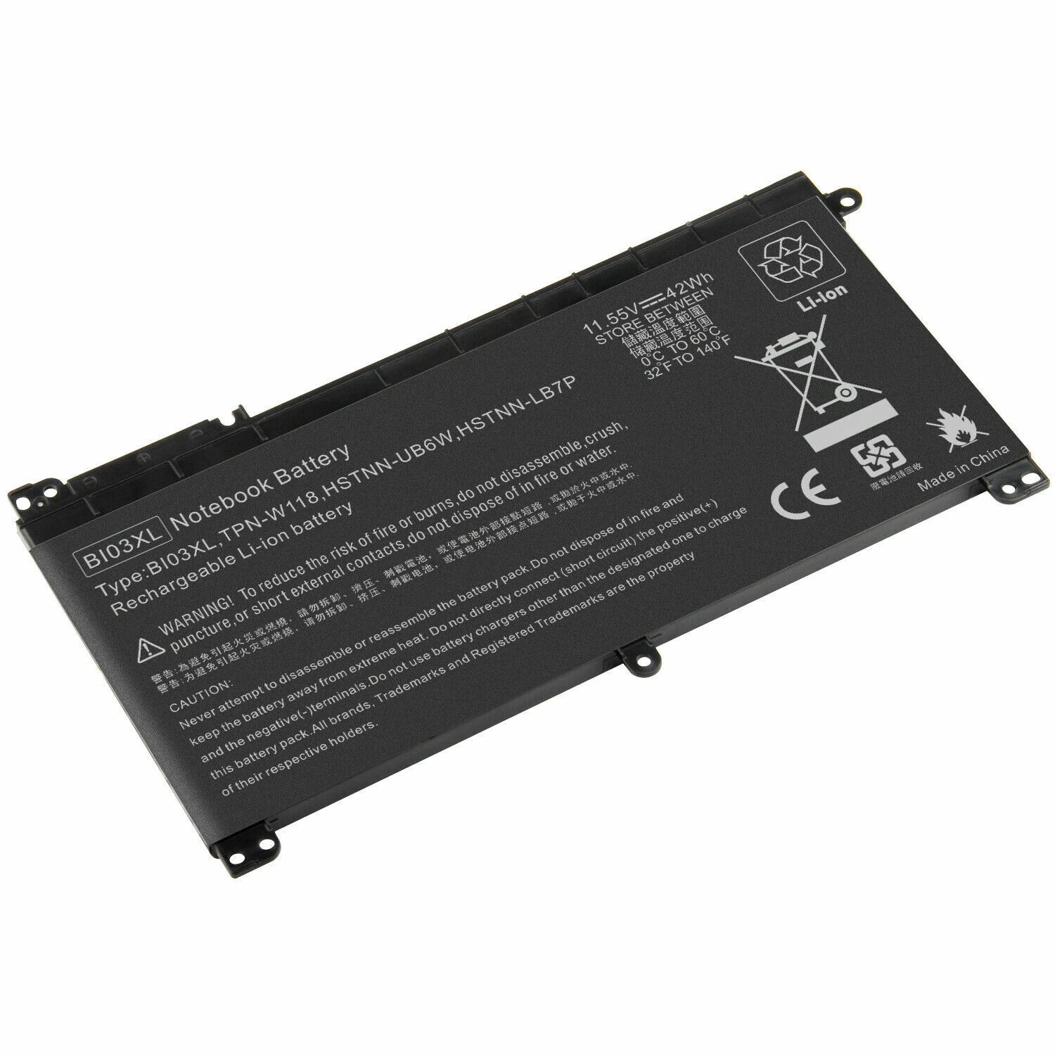 BI03XL Battery for HP Pavilion 14-ax000 X360 13-u000 HSTNN-UB6W 843537-541
