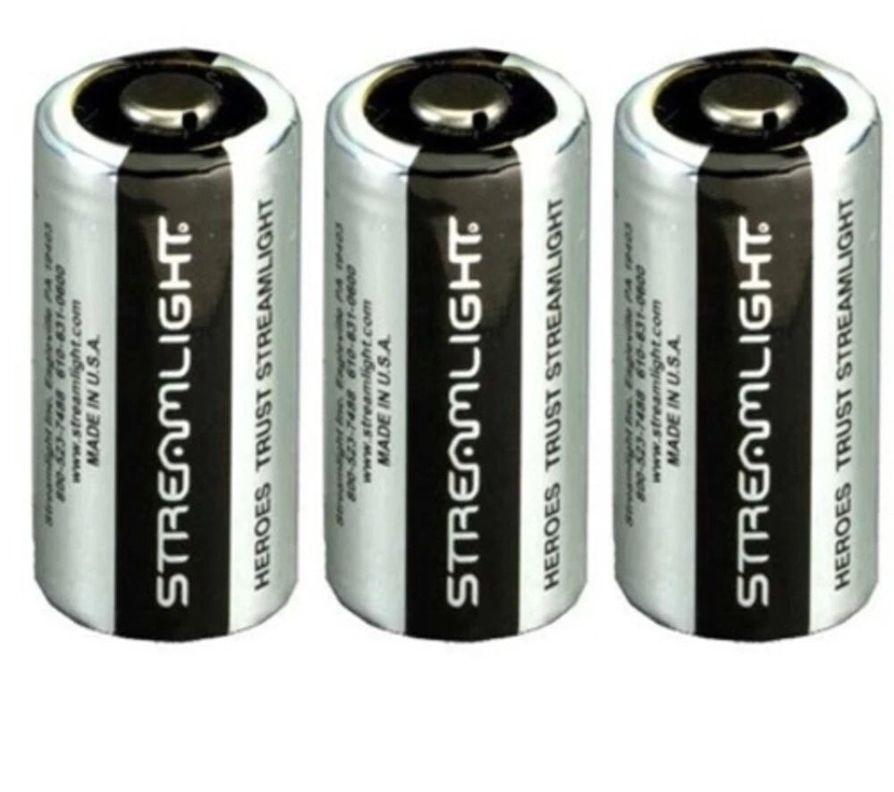 3 FRESH Streamlight 85177 CR123A 3V Lithium Battery - (MADE IN USA) EXP 2028