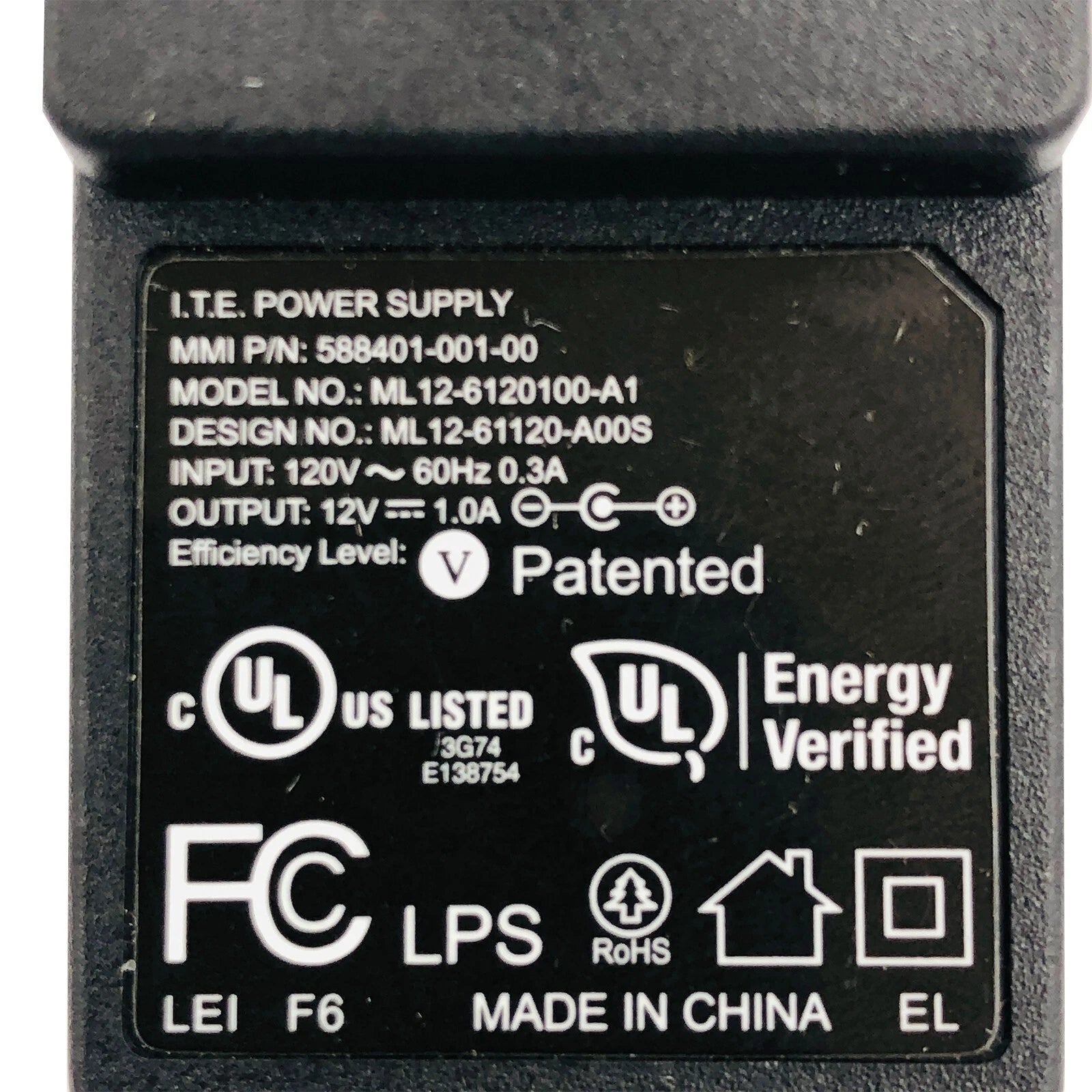 NEW Genuine LEI AC Adapter ML12-6120100-A1 588401-001-00 12V 1A Power Supply