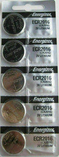 5 PC ENERGIZER CR2016 WATCH BATTERIES 3V LITHIUM CR 2016 DL2016 BR2016