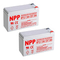 2PC NPPower NP 12V 7.5Ah AGM VRLA Battery with T1 Terminal