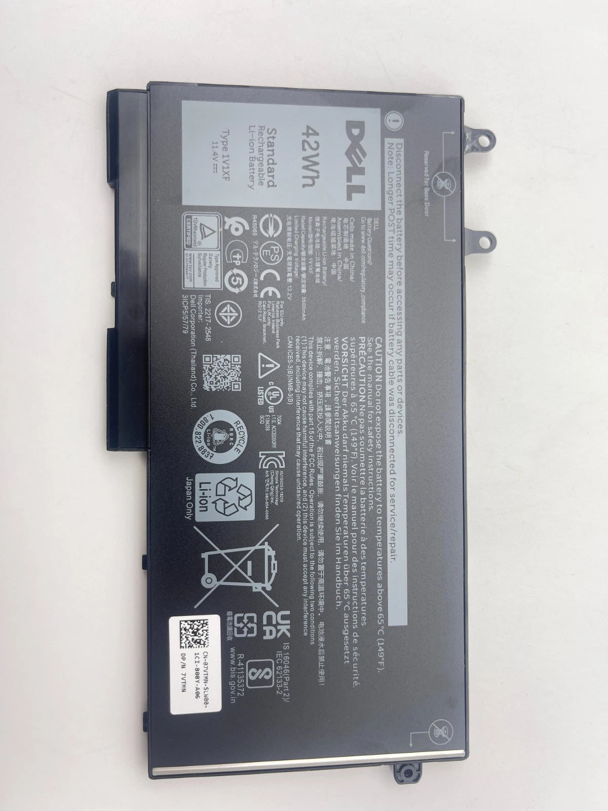 Genuine 1V1XF Battery For Dell Latitude 5400 5500 5510 Precision 3540 3550 42Wh
