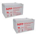 2PC NPP NPD12-12Ah 12V 12Ah AGM VRLA Deep Cycle Battery