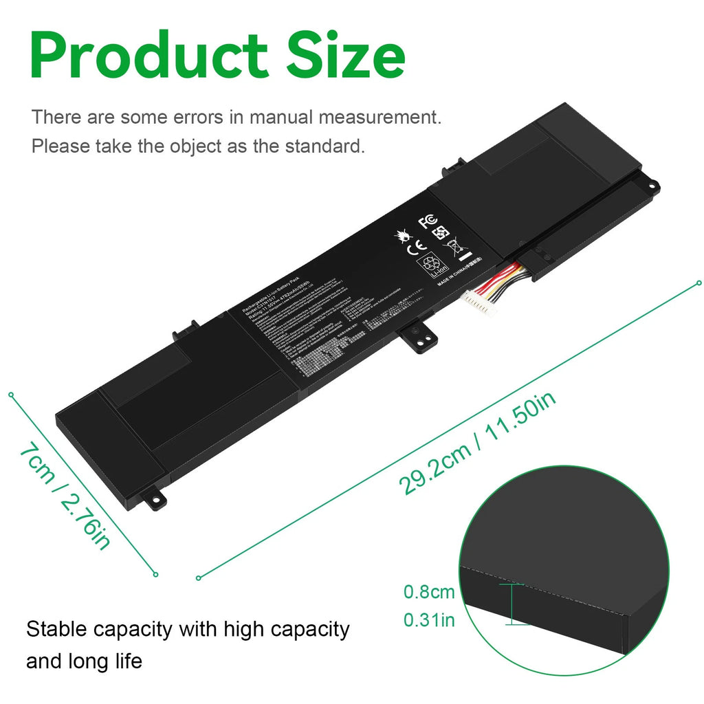 ?Replace C31N1517 Battery For ASUS VivoBook Flip Q304 Q304U Q304UA Q304UAK TP301