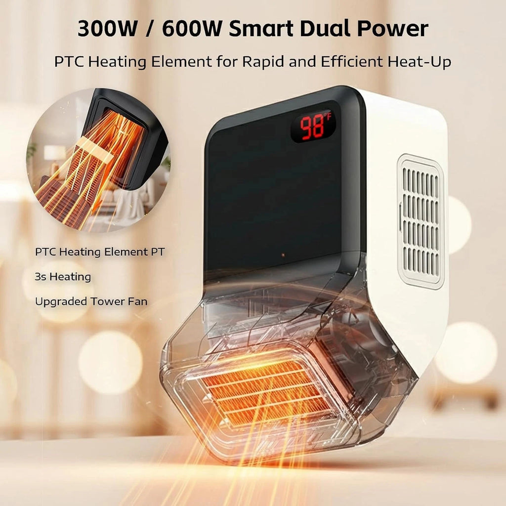 Portable Electric Space Dog Pet House Heater with Thermostat Anti-Bite Wire Wall