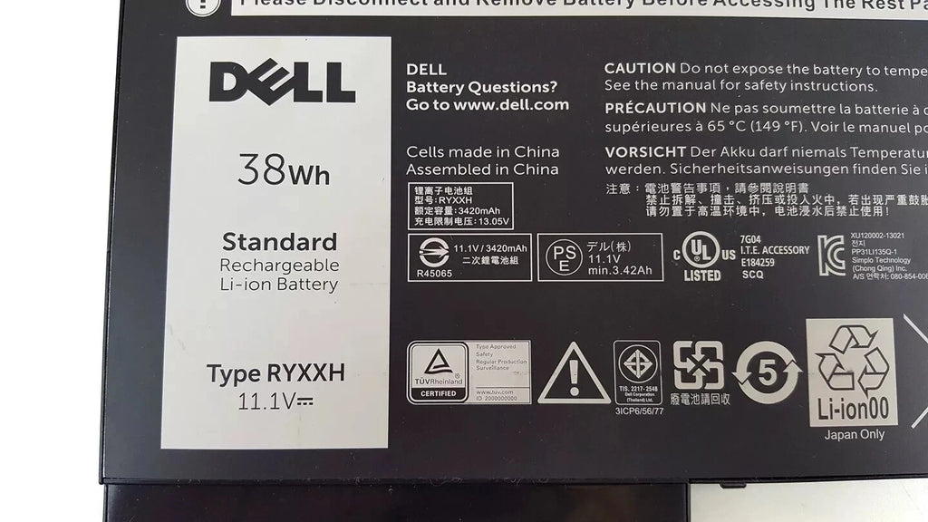 Genuine RYXXH Battery For Dell Latitude E5250 E5450 E5550 3150 3160 VVXTW