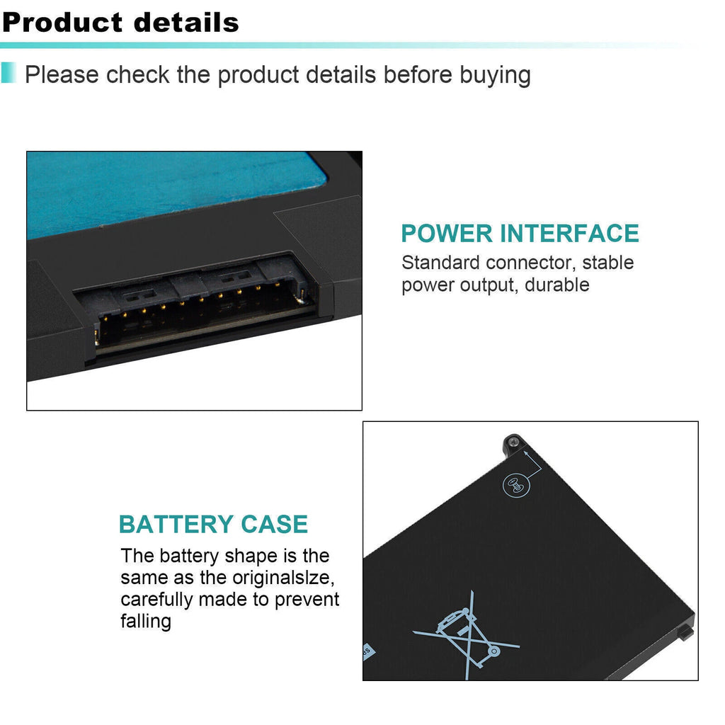 ?LOT MXV9V Battery For Dell Latitude 5300 5310 7300 7400 5VC2M 829MX P96G 60Wh