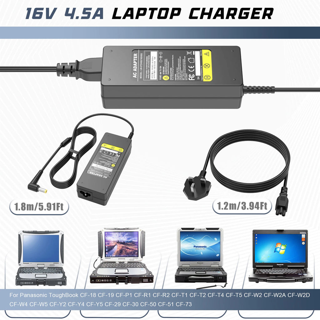LOT Adapter Charger for Panasonic Toughbook CF-19 CF-31 CF-52 CF-53 Power & Cord