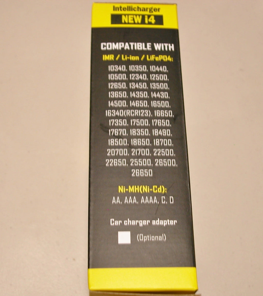NITECORE New i4 smart battery charger IMR/Li-ion/Ni-MH/Ni-Cd 18650/16340 1.5~3.7