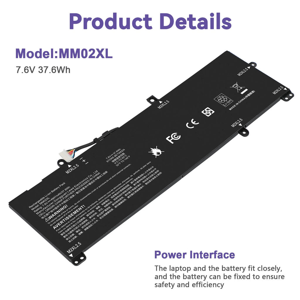 MM02XL Battery For Pavilion 13-AN HSTNN-IB8Q L27868-2D1 L28076-005 HSTNN-DB8U