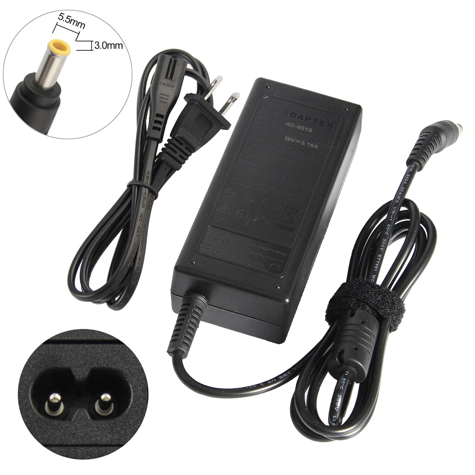 AC Adapter Charger for Samsung NP350E5C-A07US NP350E7C-A01US Power Supply Cord