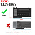 Battery RYXXH 0VY9ND R5MD0 For DELL Latitude 3150 3160 12" 5000 E5250 E5450 14"