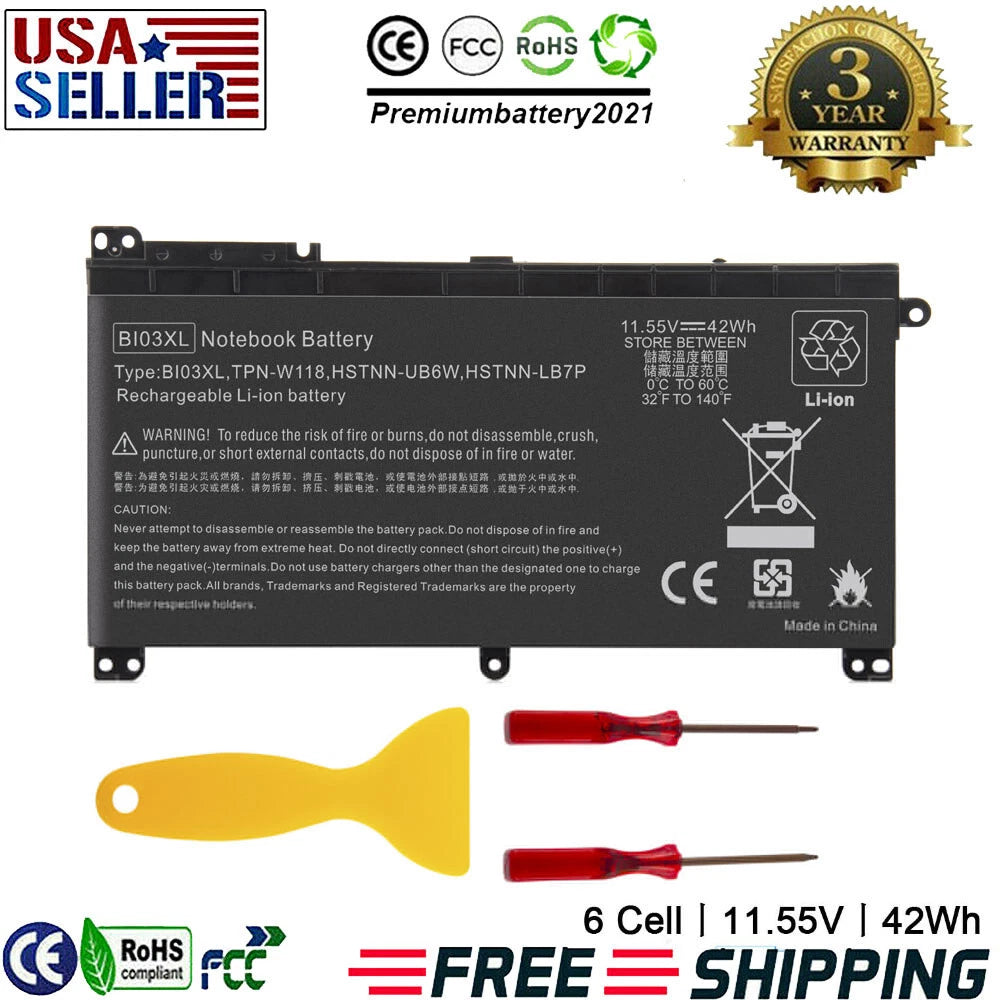 ? BI03XL ON03XL Battery For HP Pavilion X360 13-U Seres 844203-850 844203-855 PC