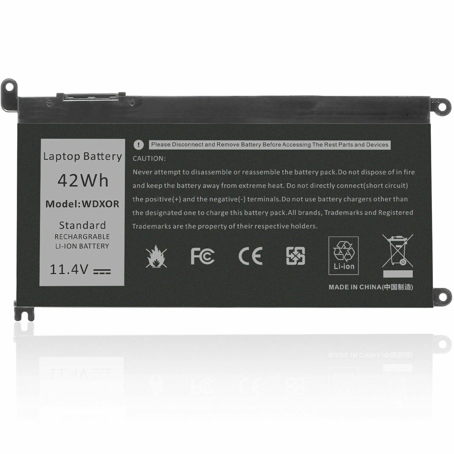 42Wh Battery For Dell Inspiron 13 5000 series 13 5368 5378 5379 WDXOR WDX0R