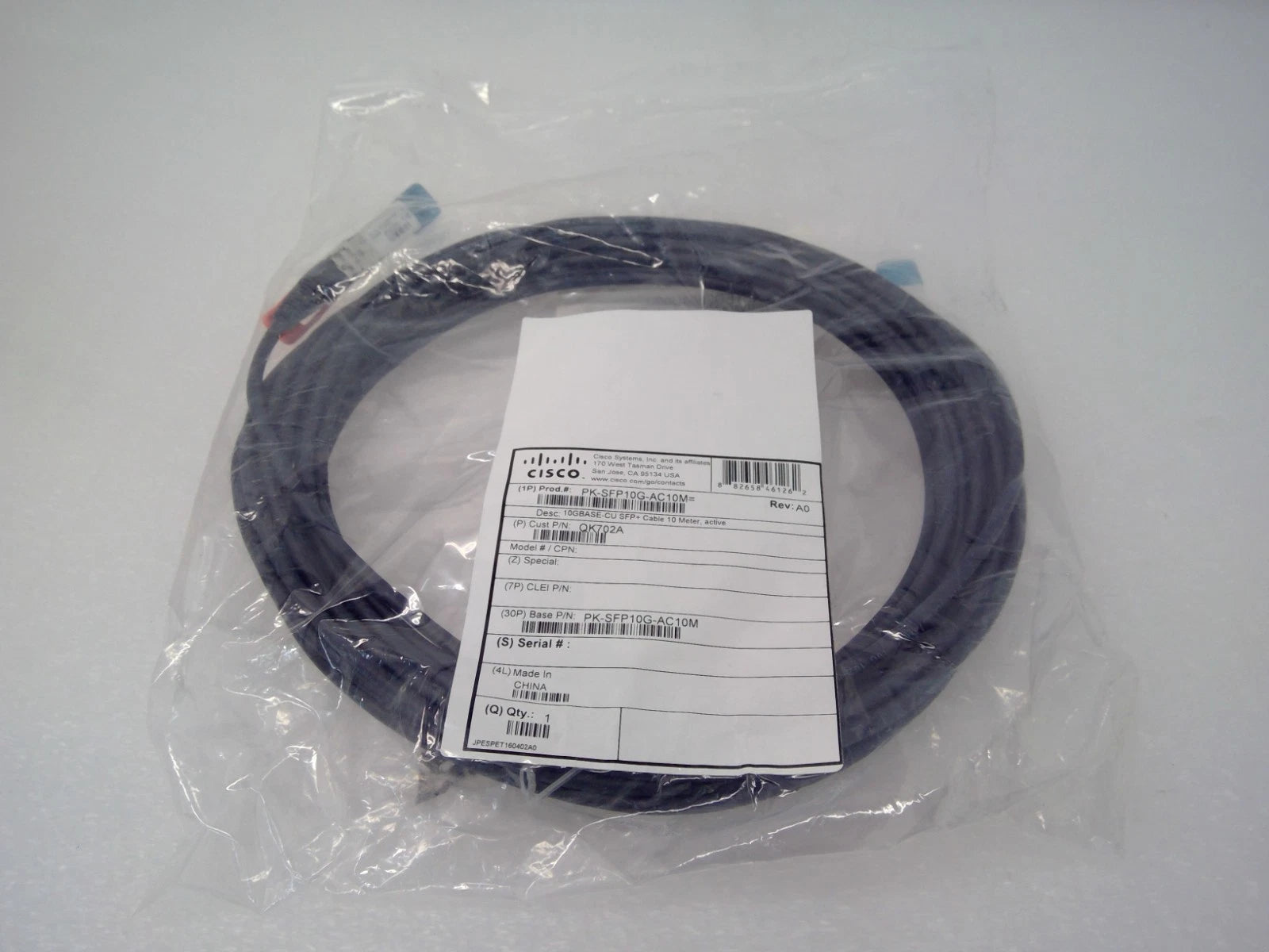 New Cisco 37-1150-02 SFP-H10GB-ACU10M SFP+ Active Twinax DAC Copper Cable