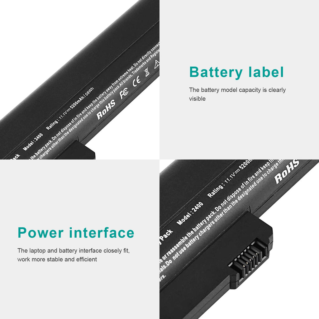 Battery for HP EliteBook 2530p 2540p 2400 2533t EH767AA HSTNN-DB22 6 Cells NEW