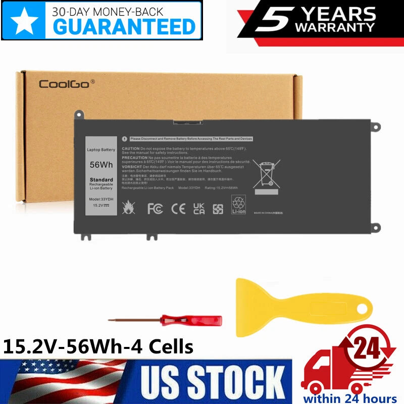 33YDH Battery for Dell Inspiron 17 7000 7773 7779 7778 7786 2-in-1 Series 56Wh