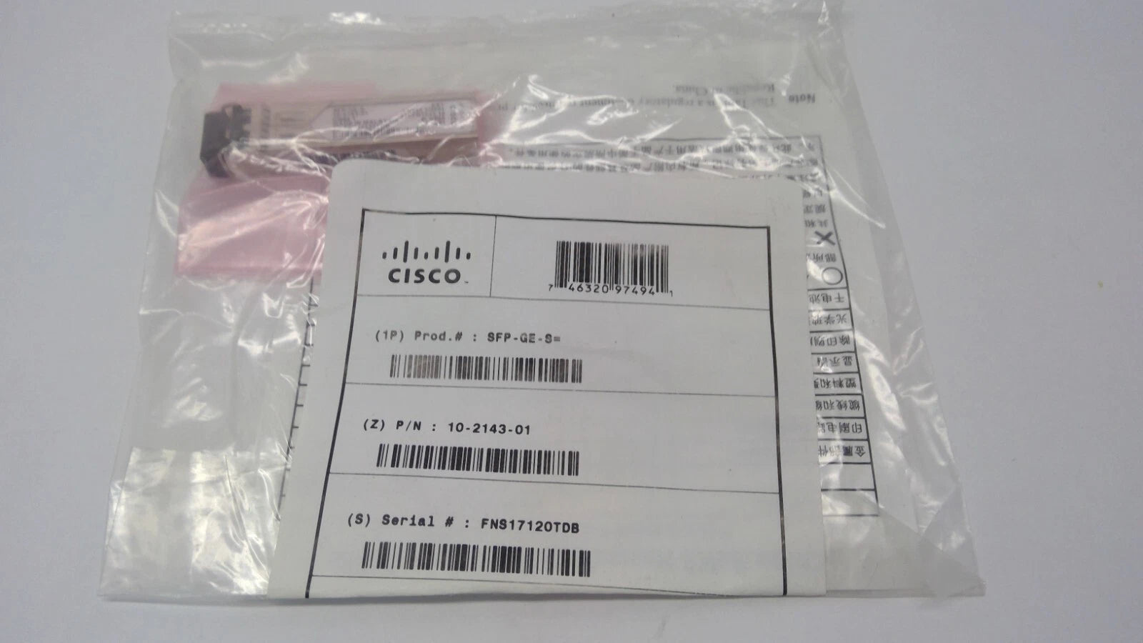 Cisco SFP-GE-S 10-2143-01 1000Base-T Transceiver Module Brand NEW Sealed