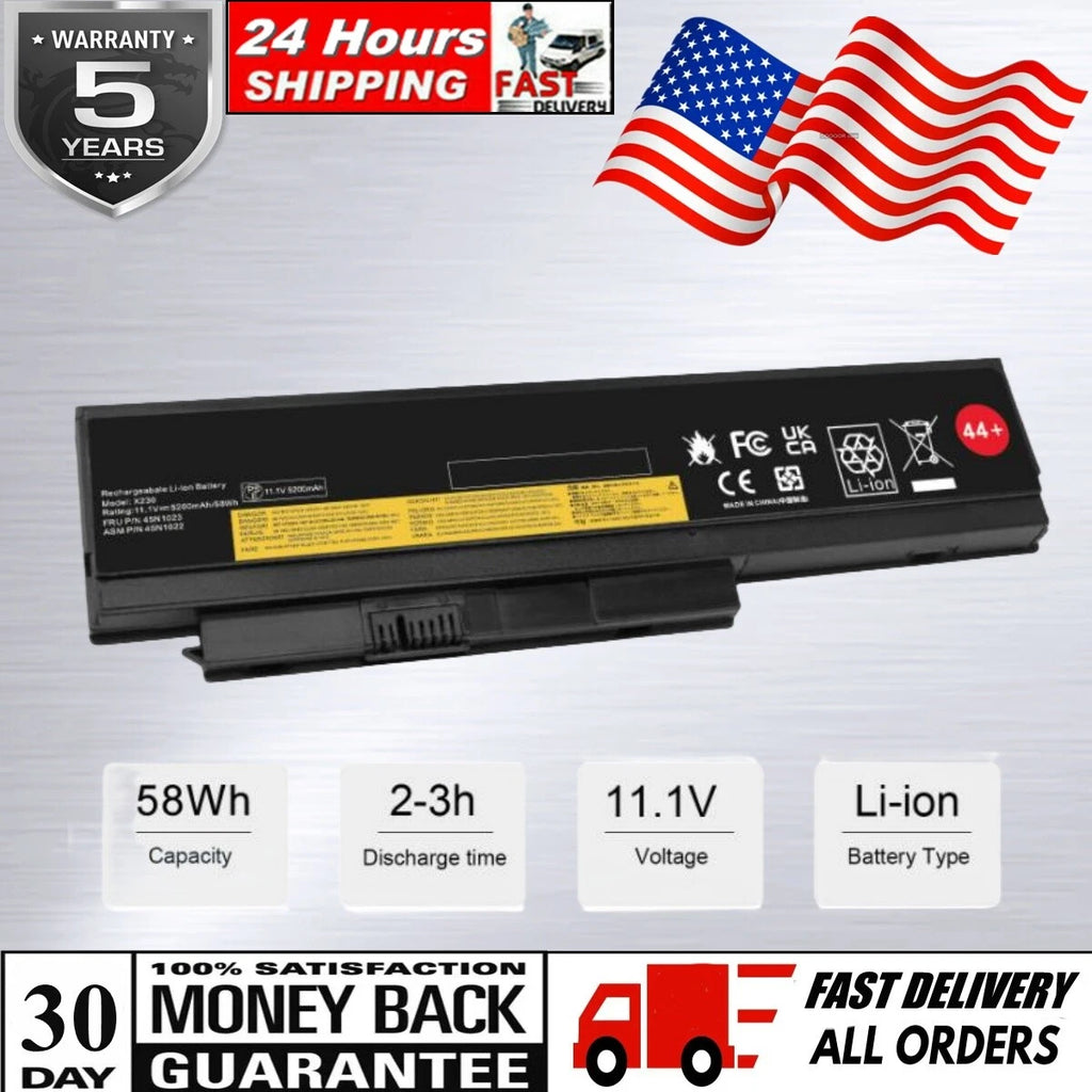 44+ Battery For Lenovo ThinkPad X220 X220i X220s X230 X230i 0A36307 45N1019