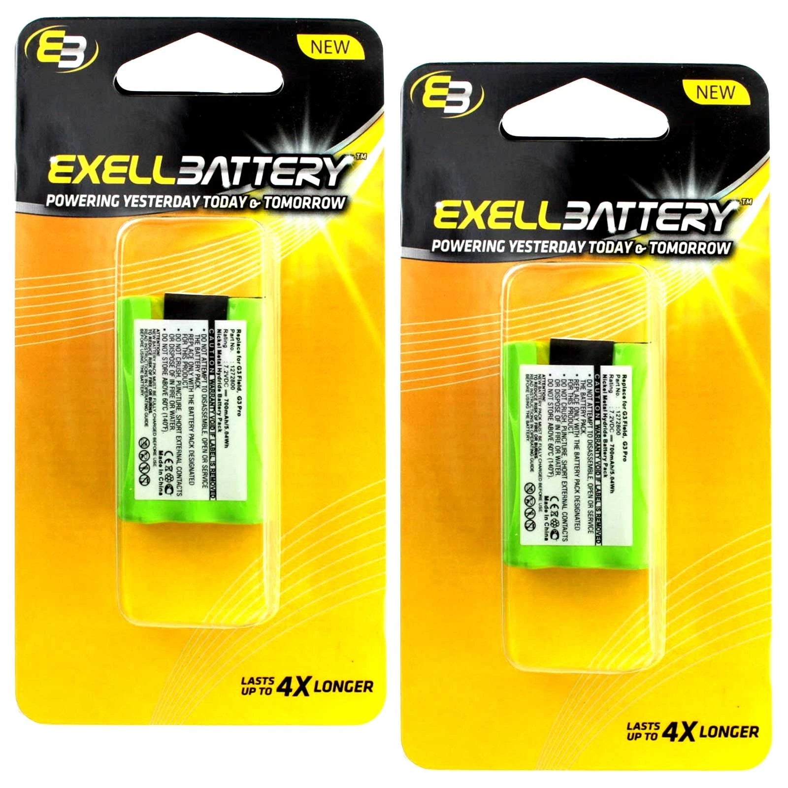 2x Dog Collar Battery Compatible With 1272800, 1281100 Rev.B Batteries