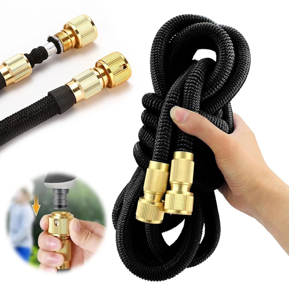 4X Stronger Deluxe Expandable Flexible Garden Water Hose +Nozzle 50FT & 100FT