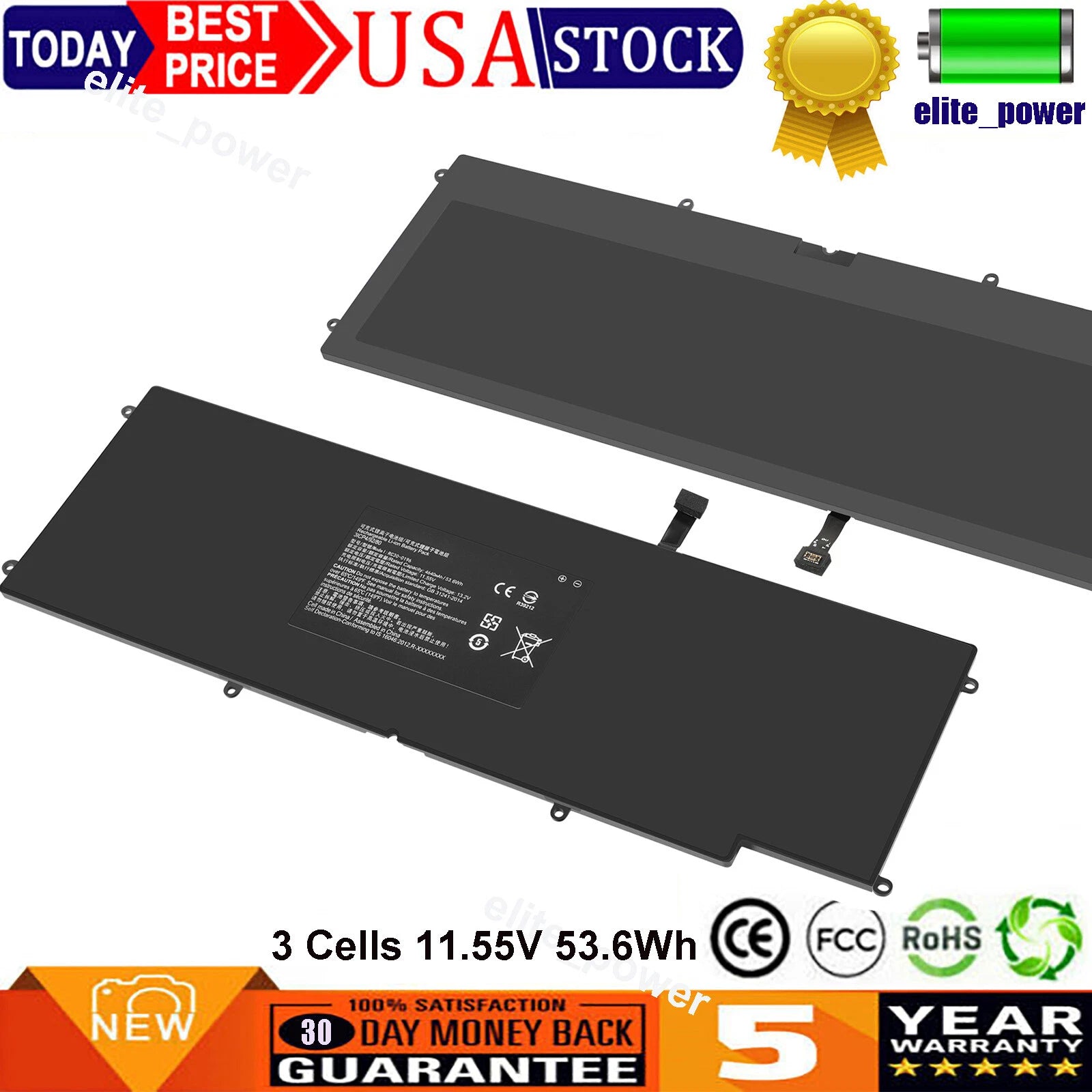 RC30-0196 Battery for Razer Blade Stealth 13.3" 2017 12.5" (2016) RZ09-0239 NEW