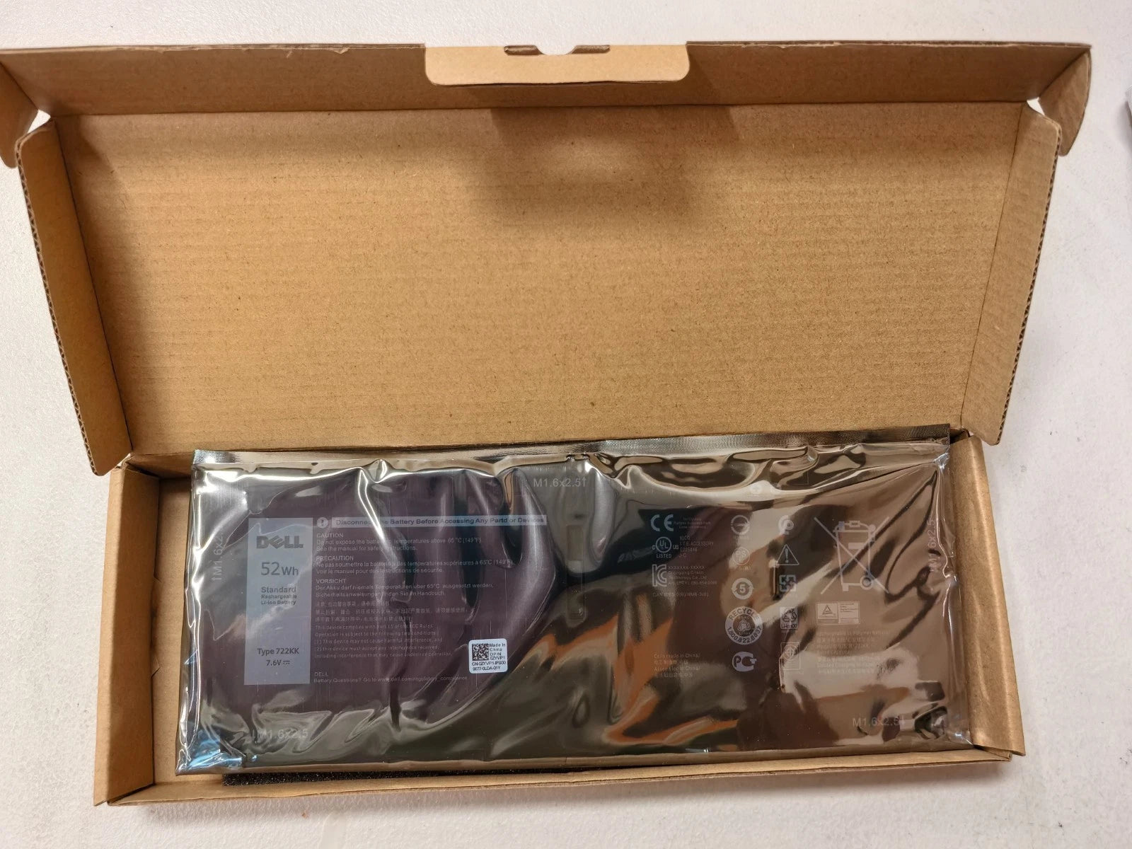 OEM Genuine 52WH 722KK Battery For DELL XPS 13 9310 9300 0WN0N0 02XXFW 2XXFW NEW