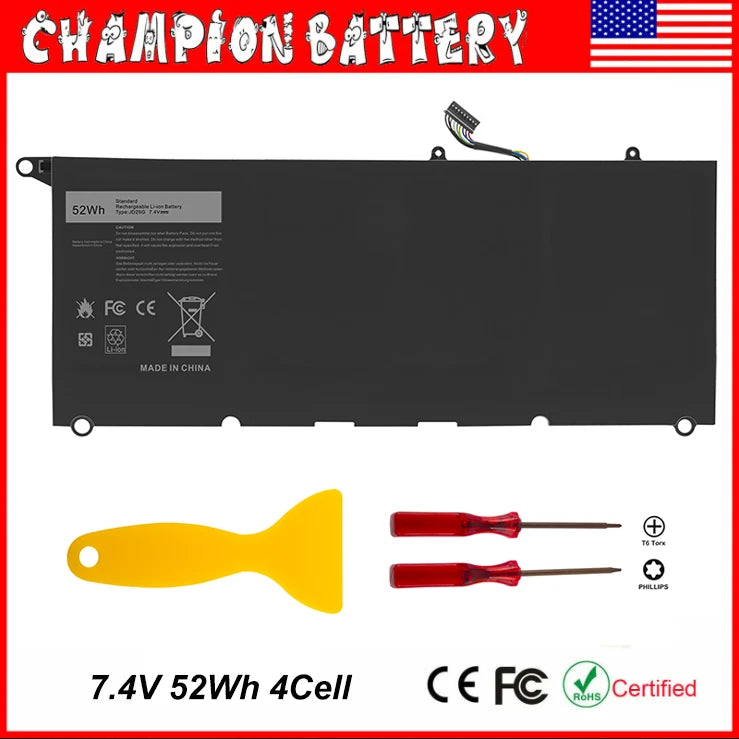 56WH 90V7W Battery For Dell XPS 13 9350 XPS 13 9343 series JD25G 0DRRP 9OV7W